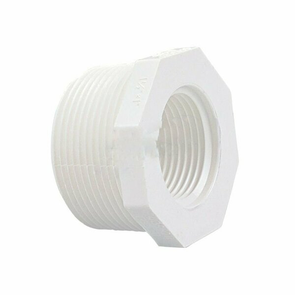 American Imaginations 1.25 in.x 1 in. White Plastic PVC Bushing AI-38220